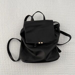 Sole Society Black Faux Leather Backpack
